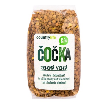 BIO čočka zelená 500 g Country Life